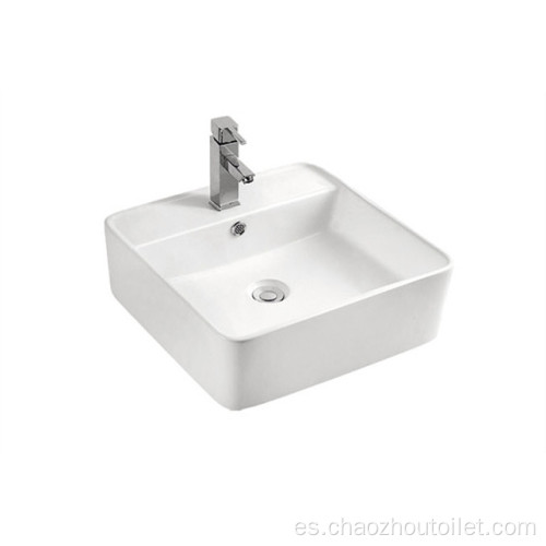 Lavabo de arte de cerámica blanca rectangular Chaozhou